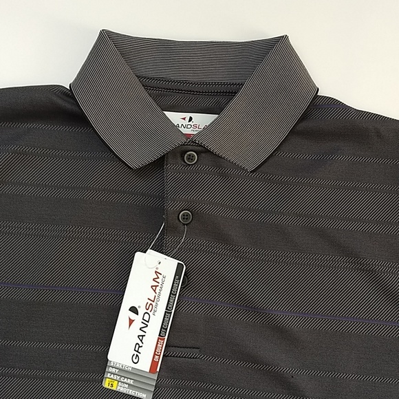 Men's Golf Shirt Medium Gray - Picture 3 of 6